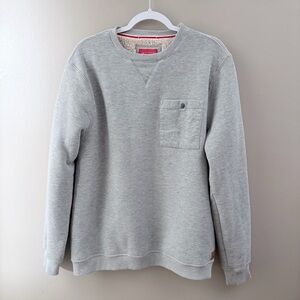 Coleman Men’s Sherpa Lined Sweatshirt Large Grey Snap Pocket Fleece Pullover